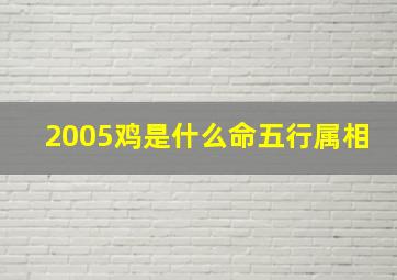 2005鸡是什么命五行属相