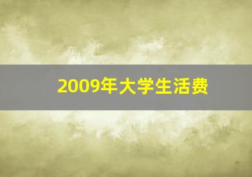 2009年大学生活费