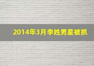 2014年3月李姓男星被抓