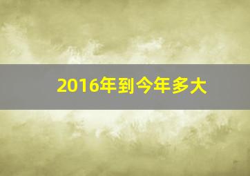 2016年到今年多大