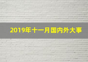 2019年十一月国内外大事