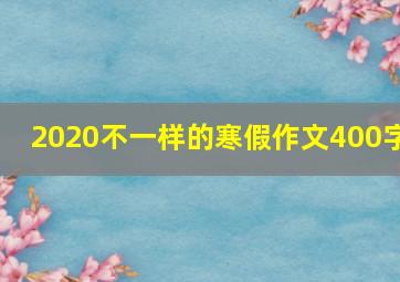 2020不一样的寒假作文400字