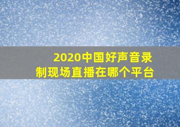 2020中国好声音录制现场直播在哪个平台