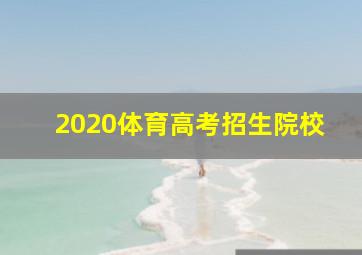 2020体育高考招生院校