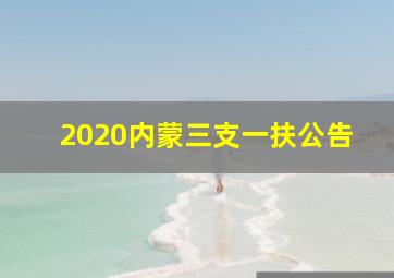 2020内蒙三支一扶公告