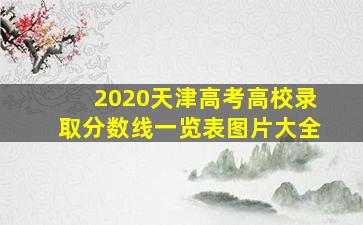 2020天津高考高校录取分数线一览表图片大全