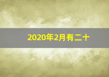 2020年2月有二十