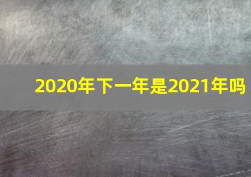 2020年下一年是2021年吗