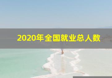 2020年全国就业总人数