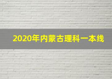 2020年内蒙古理科一本线