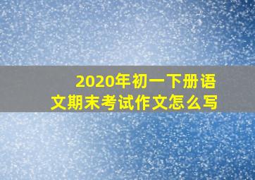 2020年初一下册语文期末考试作文怎么写