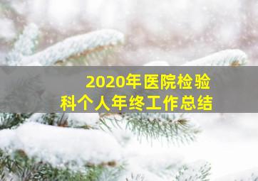 2020年医院检验科个人年终工作总结