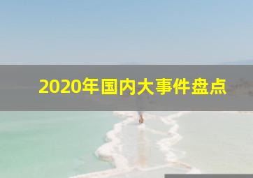 2020年国内大事件盘点