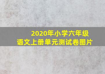 2020年小学六年级语文上册单元测试卷图片