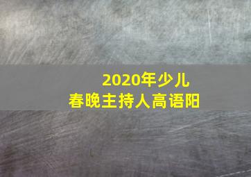 2020年少儿春晚主持人高语阳