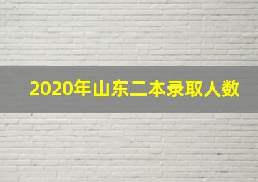 2020年山东二本录取人数