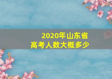 2020年山东省高考人数大概多少