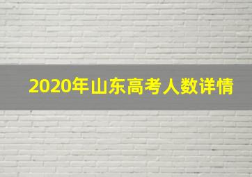 2020年山东高考人数详情