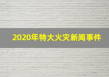 2020年特大火灾新闻事件