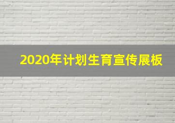 2020年计划生育宣传展板