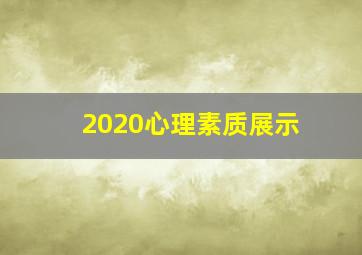 2020心理素质展示