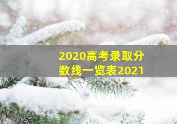 2020高考录取分数线一览表2021