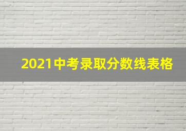 2021中考录取分数线表格