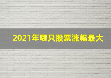 2021年哪只股票涨幅最大