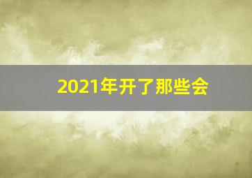 2021年开了那些会