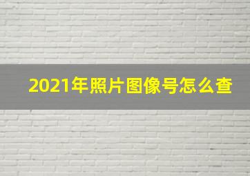 2021年照片图像号怎么查