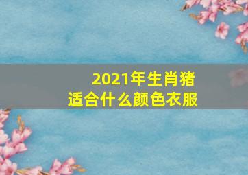 2021年生肖猪适合什么颜色衣服