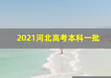 2021河北高考本科一批