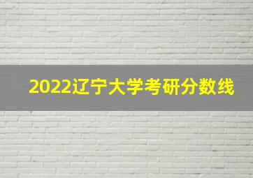 2022辽宁大学考研分数线