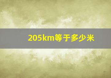 205km等于多少米