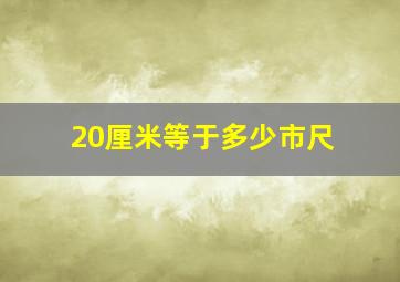 20厘米等于多少市尺