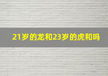 21岁的龙和23岁的虎和吗