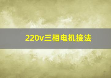 220v三相电机接法