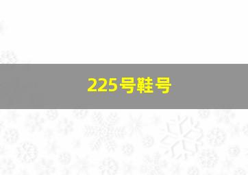 225号鞋号