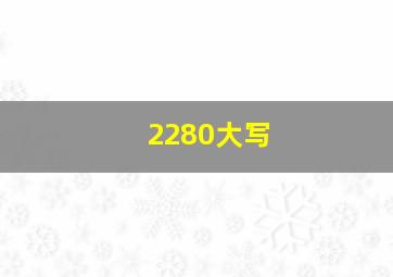 2280大写