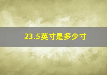 23.5英寸是多少寸