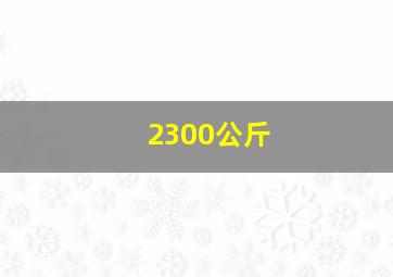 2300公斤