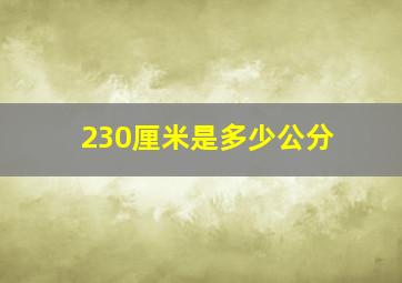 230厘米是多少公分