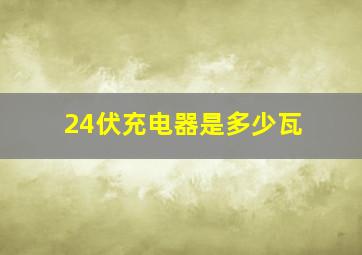 24伏充电器是多少瓦