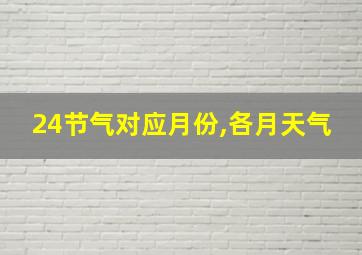 24节气对应月份,各月天气