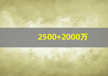 2500+2000万