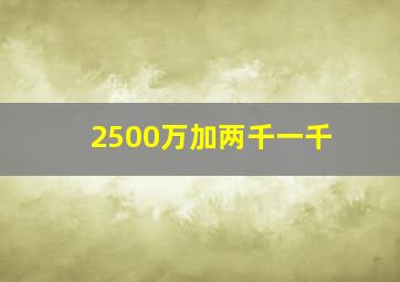 2500万加两千一千