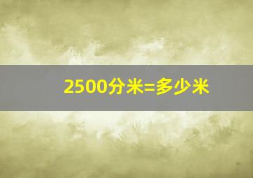 2500分米=多少米