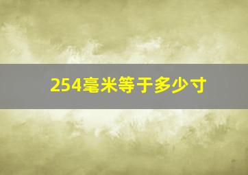 254毫米等于多少寸