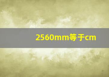 2560mm等于cm