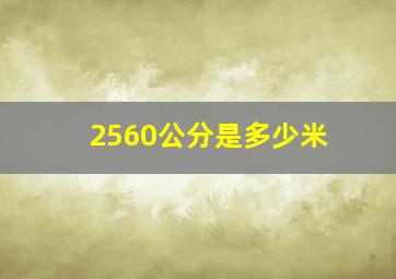 2560公分是多少米